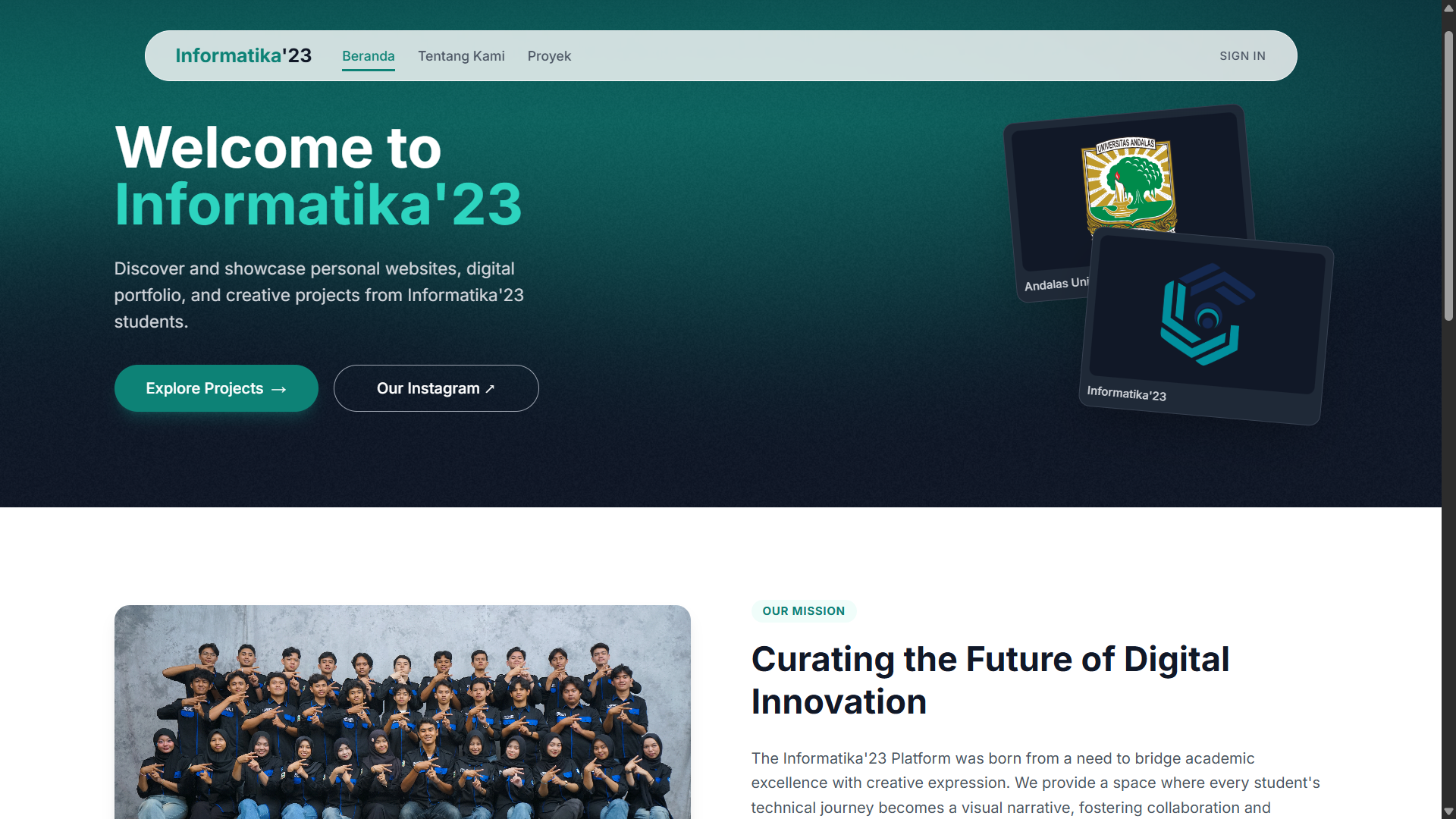 Landing Page Infokand23